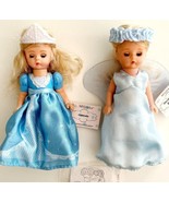 Porcelain Dolls Madame Alexander Tags Cinderella Blue Fairy Lot Of 2 5&quot; ... - $34.17 CAD