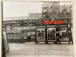 1915 Bronx 138th Street Subway Construction Billboards New York City NYC Photo - £16.29 GBP