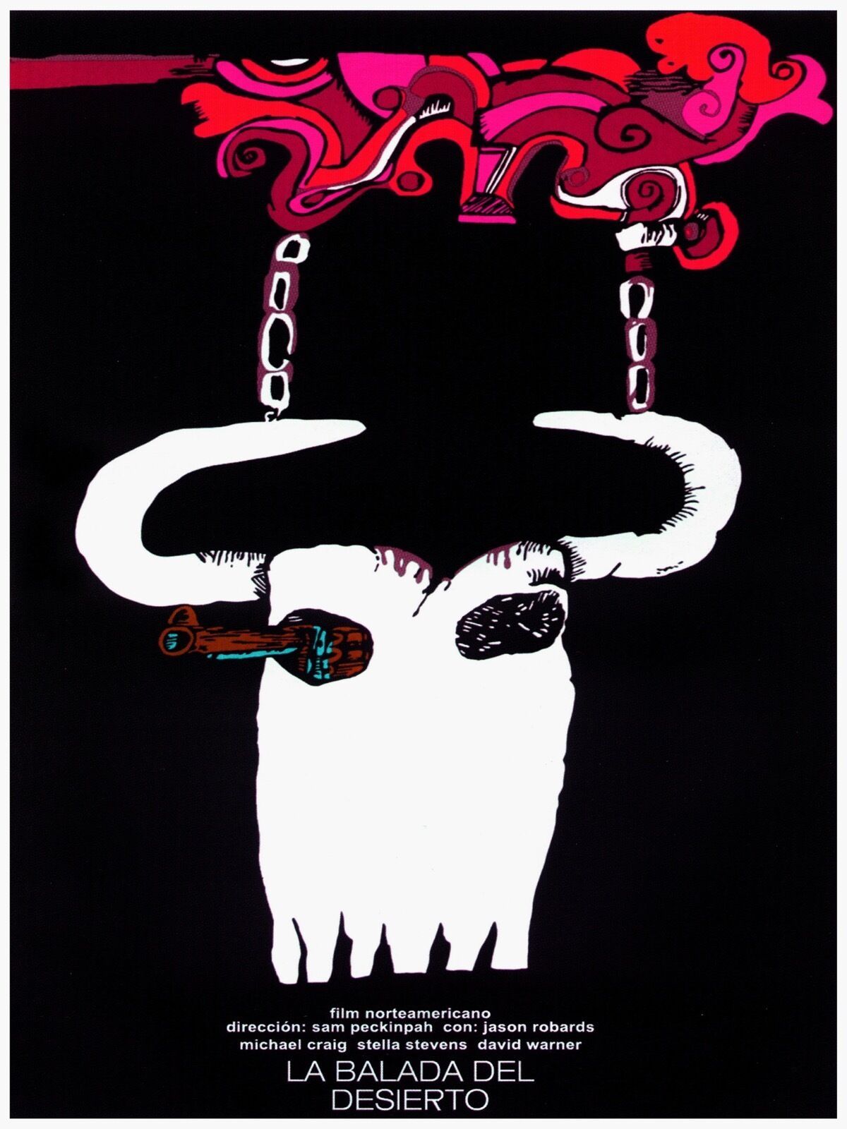 Decorative Poster.Interior wall art design.Art.Cow Skull Western.Spanish.4109