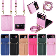 For Samsung Galaxy Z Flip 4 3 5G Wallet Leather Case Flip Full back cover  - £76.91 GBP