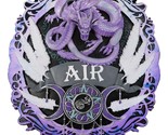 Elemental Air Nation Wind Purple Dragon White Feathers Triple Moon Wall ... - $63.99
