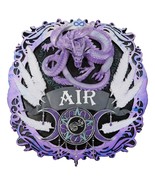 Elemental Air Nation Wind Purple Dragon White Feathers Triple Moon Wall ... - £50.27 GBP