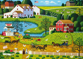 Buffalo Games - Charles Wysocki - Jolly Hill Farms - 300 Large Piece Jig... - $20.93