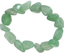 Green Aventurine Tumbled Stone Bracelet! - £4.71 GBP