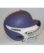 WORTH LIBERTY BATTING HELMET 6 3/4 - 7 3/4 WLBH WHITE Purple SOFTBALL FA... - $61.79 CAD