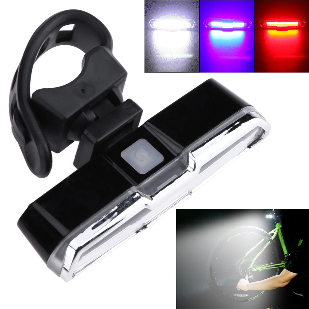 COB LED MTB Bike Taillight 15LM Mountain Bicycle Rear Safety Warning Lamp Riding - £9.37 GBP+