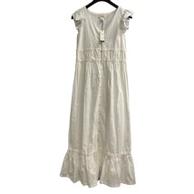 Rachel Zoe Dress 2 White Crochet Tiered Maxi Cottagecore Boho Coquet Wed... - $724.37 MXN