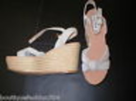 New Womens Lalline Leather Steve Madden Platform Wedge Espadrille 10 Taupe Tan - $89.10