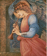 Framed canvas art print giclée an angel playing a flageolet edward burne... - $24.37 CAD+