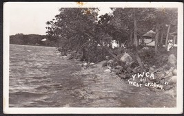 West Okoboji, Iowa RPPC 1931 - YWCA Camp on Lake Real Photo Postcard #21 - £9.58 GBP