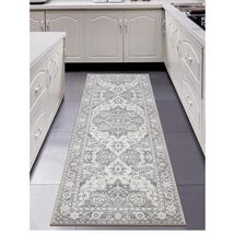 Stain Resistant Vintage Runner Rug 2x6 - Machine Washable &amp; Non-Slip Ivo... - $37.57
