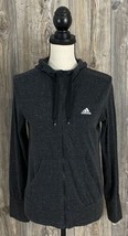 Adidas Women&#39;s Clima-Cool Hoodie Sweatshirt Full Zip Small Heather Grey - £12.38 GBP
