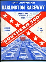 Darlington Raceway-Southern 500-NASCAR Race Program 9/7/1959-Fireball Roberts-VG - £128.18 GBP