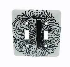 3d Rose Fancy Letter I Double Toggle Switch Cover 2 Switches 5 x5 Inches - $9.79