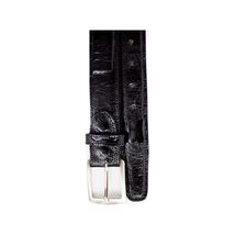 Men's Belvedere Belt Genuine Ostrich Leg up to Size 44 Style 2000 Black image 2