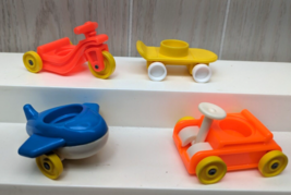 Fisher-Price Little People vintage kid ride ons skateboard trike plane w... - $20.57