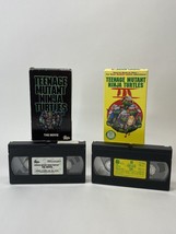Teenage Mutant Ninja Turtles VHS Trilogy Lot of 2 Movies 1990s COWABUNGA 1 &amp; 3 - £6.33 GBP