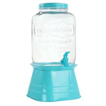 Gibson Home Chiara 2 Gallon Glass Mason Jar Dispenser with Metal Lid and... - $1,880.90 MXN