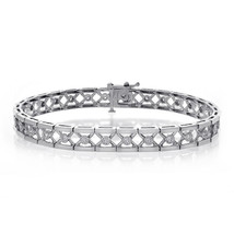 0.75 Carat Diamond Woven Bracelet 14K White Gold - £1,154.59 GBP