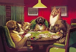 Dog Poker - &quot;Stun, Shock &amp; the Win&quot; 20 x 30 Poster - £20.38 GBP