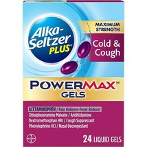ALKA-SELTZER PLUS Maximum Strength PowerMax Cold and Cough Medicine,Liqu... - $14.99