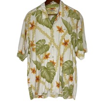 Tommy Bahama Palm Leaf Tropical Short Sleeve Button Up Shirt Size Large ... - $18.00