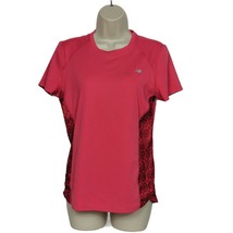 New Balance Womens Activewear Tee Shirt Size Medium Red Scoop Neck Short... - $19.80