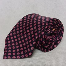 Marchesi di Como Silk Necktie Blue Purple Abstract Geometric Print 59&quot; x... - £14.65 GBP