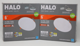 Halo Led 6&quot; Direct Mount Ultra Thin Downlight HLBSL6099FS231EMWR Lot of 2 - £30.90 GBP
