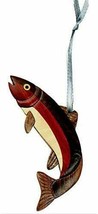 Rainbow Trout Wooden Intarsia Handmade Handcrafted Hanging Ornament - $14.80