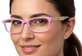 +2.75 Reading Glasses Women’s Purple Fashion Floral Rectangular Readers NWT - $4.94