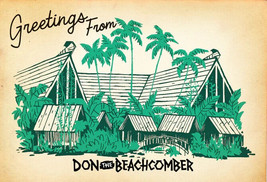 Don The Beachcomber- Greetings Postcard-Vintage Style Grand Re-Opening 2023 Tiki - £8.01 GBP
