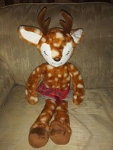 The Petting Zoo Baby Reindeer Plush 23&quot; Spots Christmas Xmas 1994 W Skir... - £23.67 GBP