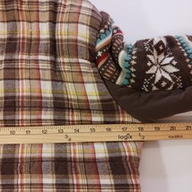 Rue 21 Women's Brown Multicolor Geometric Removable Hoodie Snap Button Jacket M image 15