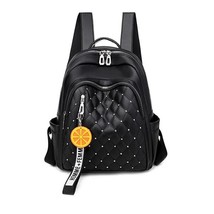  2022 new rivet multifunctional bag soft pu leather youth girl student schoolbag yellow thumb200