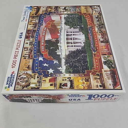 White House Puzzle White Mountain 1000 Pc 940S 1600 PA Ave RARE COMPLETE EUC Item image 7