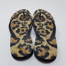 COACH Sandals Size 6 Rubber Animal Print Mob Wife Beach Summer Flip Flop - £15.88 GBP