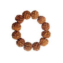 Bracciale Seven 7 Mukhi Rudraksha / Nepal Beads / Certificato / Yoga / Energi... - $38.10