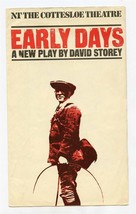 Early Days Program Cottesloe Theatre London David Storey Ralph Richardson 1980 - $17.82