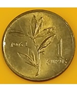 TÜRKIYE 1963 1 KURUS Small Coin - Authentic 62 yr old UNCirculated  - $5.46 CAD