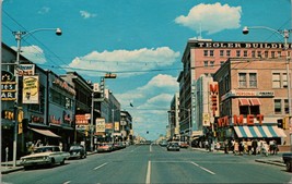 Looking North on 101 Street Edmonton Alberta Canada Postcard PC537 - £3.75 GBP