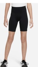 New Youth Nike Black High Rise 9 Inch Bike Shorts Size Girls Large - $17.82