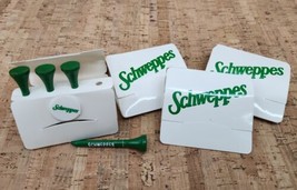 Vintage Schweppes Golf Tee and Ball Marker Set - Matchbook-Style Cover L... - $20.53
