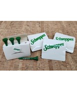 Vintage Schweppes Golf Tee and Ball Marker Set - Matchbook-Style Cover L... - $28.13 CAD
