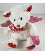 Dan Dee Collector&#39;s Plush Stuffed White Bear w/ Red Wings &amp; LOVE Heart 7... - $175.28 MXN