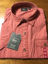 Bass &amp; Co. Men&#39;s Shirt Tandoori Spice Red Short SleeveSize Large NWT  - $28.71