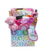 New Baby Celebration Gift Box - Pink | Baby Bath Set, Gift Basket, and More - $81.61