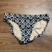 Lands End Womens Bikini Swim Bottom Size 2 Geometric Print Brown Black Purple - £21.72 GBP