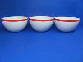 Gorham Bistro Red Dinnerware Soup Cereal Bowls 5 1/2” Bundle of 3 EUC - $20.00