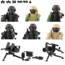 Mlitary Building Blocks Solider Figures Gifts Weapons Machine Guns #F1-N - $475.72 MXN